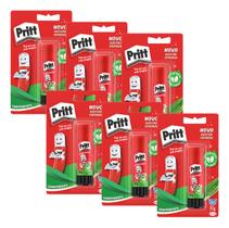6x Cola Bastão Branca Lavável Escolar Artesanato 20g Pritt