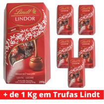 6x Cornet Trufas Chocolate Lindt Lindor Ao Leite 200g