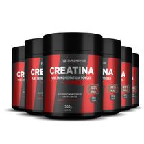 6x creatina em pó 3g pura hf suplements 300g