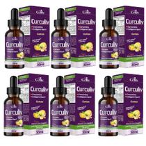 6x Curculiv Curcu e Colágeno Tipo II Gotas 30ml Celliv