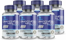 6x Dimagnésio Malato Triplo (Malato, Quelato e Cloreto de Magnésio P.A) 60 Caps de 500mg Tuttiflora