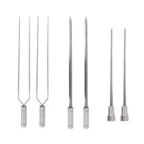 6x Espetos Churrasco Inox Espada/Coração/Duplo Lâmina 60c 6x Espetos Churrasco Inox Espada/Coração/Duplo Lâmina 60c