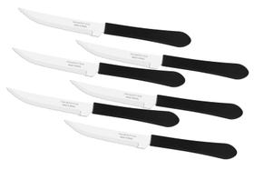 6x Faca Churrasco Tramontina Inox Cabo Polipropileno Preto 4 Pol