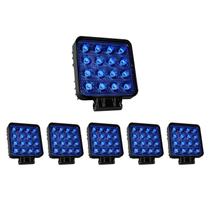 6X Farol De Milha 16 Led Lente Azul 48W Trator Pulverizador - fx automotive