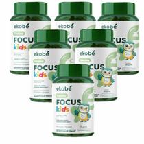 6x Focus Kids- Gummy- Sabor Blue Raspberry- 30 Gomas- Ekobé 6x Focus Kids- Gummy- Sabor Blue Raspberry- 30 Gomas- Ekobé
