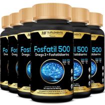 6x fosfatil 500 omega 3 fosfatidilserina 30caps hf suplement - HF SUPLEMENTS