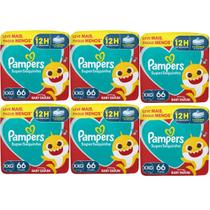 6x Fralda Descartável Pampers Supersequinha XXG 66 Un 6x Fralda Descartável Pampers Supersequinha XXG 66 Un
