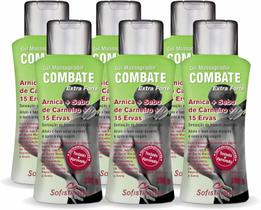 6x Gel Para Massagem Corporal Arnica + Sebo de Carneiro + 15 Ervas 200g Sofisticatto