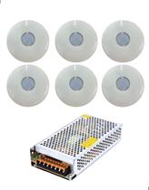 6x hiper led 16w abs azul iluminacao piscina com fonte 10a 6x hiper led 16w abs azul iluminacao piscina com fonte 10a