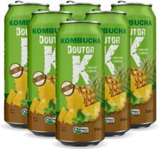 6x Kombucha Abacaxi e Menta 350ml Doutor K 6x Kombucha Abacaxi e Menta 350ml Doutor K
