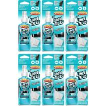 6x Luxcar Kit Limpa Telas 120 ml Pano Aplicador Fórmula