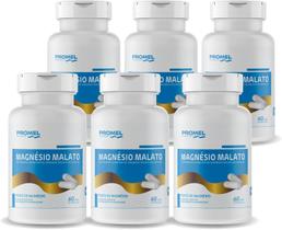 6x Magnésio Malato 60 Cáps 500Mg Promel