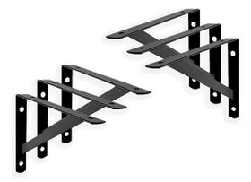 6x Mão Francesa 30cm Acompanha Kit De Parafuso E Bucha Preto 6x Mão Francesa 30cm Acompanha Kit De Parafuso E Bucha Preto