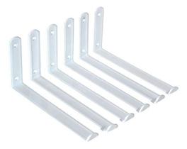 6x Mão Francesa Invertida Bca. Mod.1 P/prateleira De 15cm