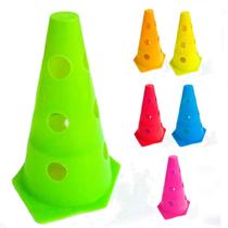 6x Mini Cone Sinalização Esportivo 23cm Agilidade Furado COLORIDO 6x Mini Cone Sinalização Esportivo 23cm Agilidade Furado COLORIDO