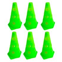 6x Mini Cone Sinalização Esportivo 23cm Agilidade Furado VERDE 6x Mini Cone Sinalização Esportivo 23cm Agilidade Furado VERDE