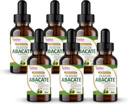 6x Óleo de Abacate Com Vitamina E em Gotas 30ml Nataly