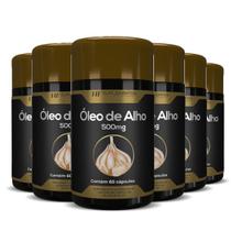 6X Oleo De Alho Premium 500Mg 60Caps Hf Suplementos