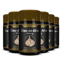 6x oleo de alho premium 500mg 60caps hf suplements