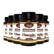 6x oleo de avestruz 60caps 1.000mg strut omega 3 6 7 9 6x oleo de avestruz 60caps 1.000mg strut omega 3 6 7 9