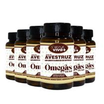 6x oleo de avestruz strut original omega 3 6 7 9