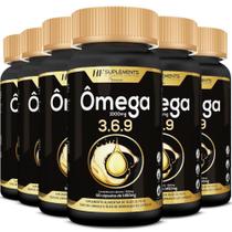 6X Omega 3 6 9 60Caps Peixe Linhaça Borragem Hf Suplementos