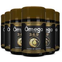 6X Omega 3 6 9 60Caps Peixe Linhaça Borragem Hf Suplementos