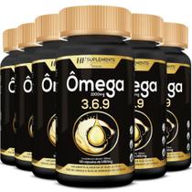 6x OMEGA 3 6 9 60CAPS PEIXE LINHAÇA BORRAGEM HF SUPLEMENTS