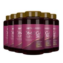 6x omega 3 6 9 mulher 240caps hf suplementos