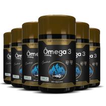 6x omega 3 puro 1450mg 60caps suplemento para 30 dias