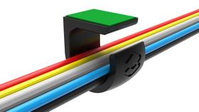 6x Organizador Fios Cabos Oculto Baixo Mesa Fácil Instalação