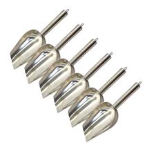 6x Pá de Inox Concha Pet Pegador Dosador de Gelo Cereal Grão Ração 6x Pá de Inox Concha Pet Pegador Dosador de Gelo Cereal Grão Ração
