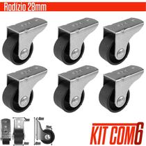 6x Pçs Rodinhas Para Móvel Pesado Anti Risco Ruido 38mm