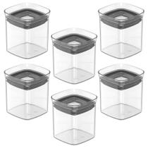 6X Porta Temperos Pote 150Ml Organizador Ou Block Hermético