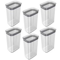 6x Porta Temperos Pote 2,3L Organizador OU Block Hermético