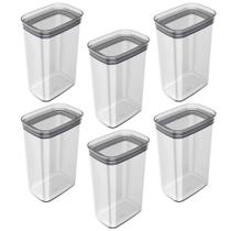 6X Porta Temperos Pote 2,3L Organizador Ou Block Hermético