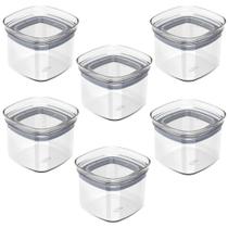 6X Porta Temperos Pote 450Ml Organizador Ou Block Hermético