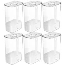 6X Pote Temperos 2,3L Organizador Geladeira Ou Clear Fresh
