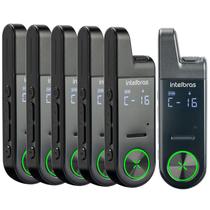 6x Rádio Comunicador INTELBRAS RC6 MINI - Walkie Talkie HT