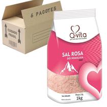 6X Sal Rosa Himalaia Fino Q-Vita Pacote 1 Kg