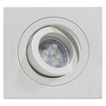 6x Spot Orientável Quadrado + Led Mr11 4w Branco Frio St1831