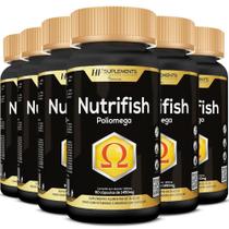6x suplemento alimentar oleo de peixe com vitaminas minerais - HF SUPLEMENTS