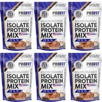 6x Suplemento Isolate Protein Mix Profit 900g Cappuccino