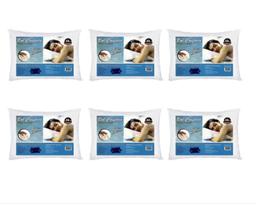 6x travesseiro 0,50 por 0,70 branco 100% lavavel super macio hipoalergenico pensão casa chacara