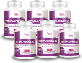 6x Trimagnésio (taurato,malato e bisglicinato) 60 Capsulas de 500mg Nataly