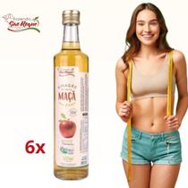 6x Vinagre De Maçã (100% Orgânico) (4,2% de Acidez) - Fazenda São Roque 500ML