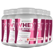 6X Whey For Femme + Colageno Hidrolisado 900G Morango Hf 6X Whey For Femme + Colageno Hidrolisado 900G Morango Hf