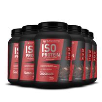 6x whey isolado protein chocolate 900g hf suplementos