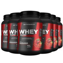 6x WHEY PROTEIN DE MORANGO 900G HF SUPLEMENTS
