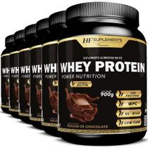 6X Whey Protein Power Nutrition Chocolate Hf Suplementos